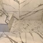 White Carrara Marble bathroom